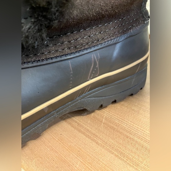 Khombu  Waterproof Winter Snow Boots Mid Calf Brown Lace-Up Size 11 - Picture 9 of 11